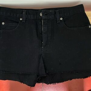 NWOT black denim cut off shorts